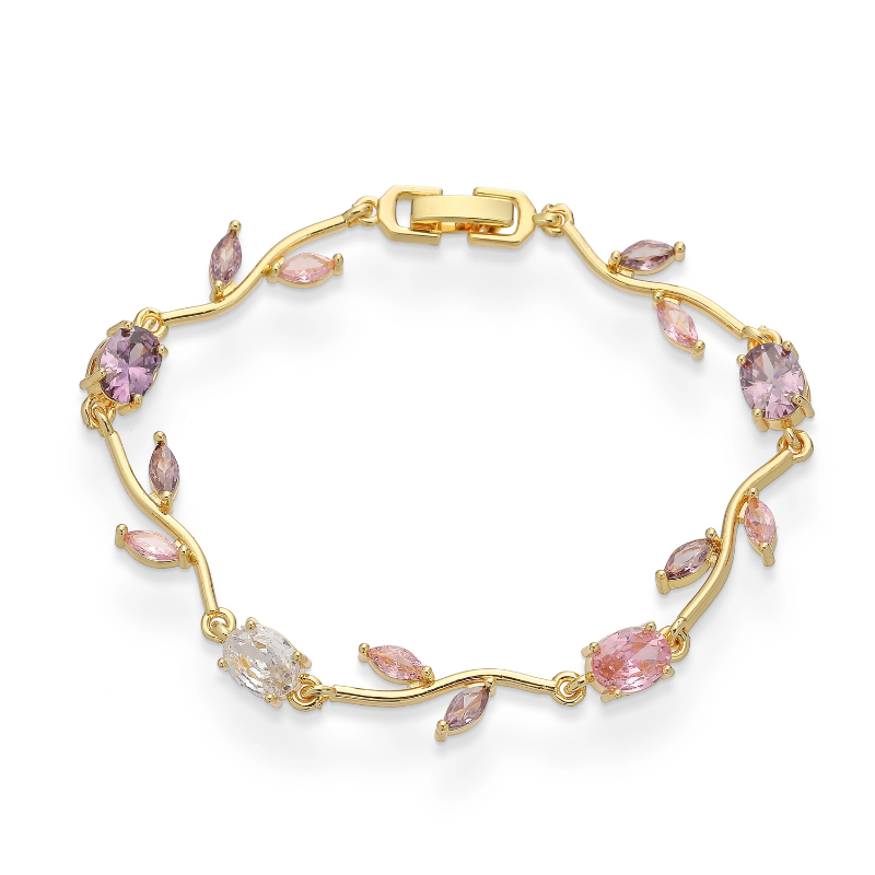 Multicolor Tulip Bracelet for Women – Silver