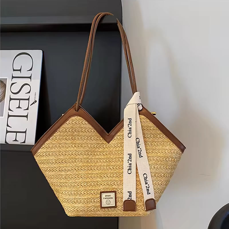 Woven Straw Handbag for Women