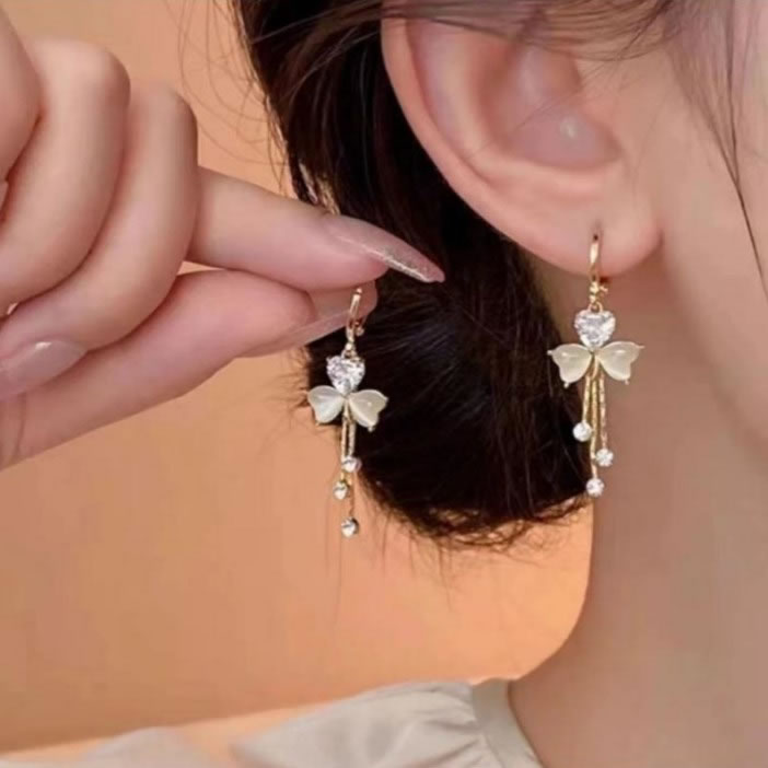 Luxury Gold Flower Drop Earrings for Women