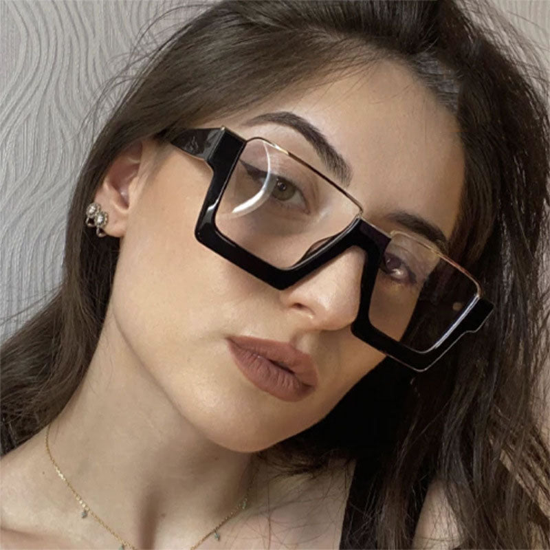 Large Retro Glasses for Women – Black