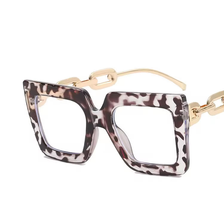 Oversized Bling Glasses for Women – Beige