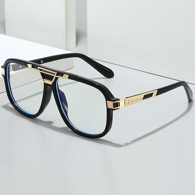 Big Luxury Aviator Glasses for Women – Black Gold