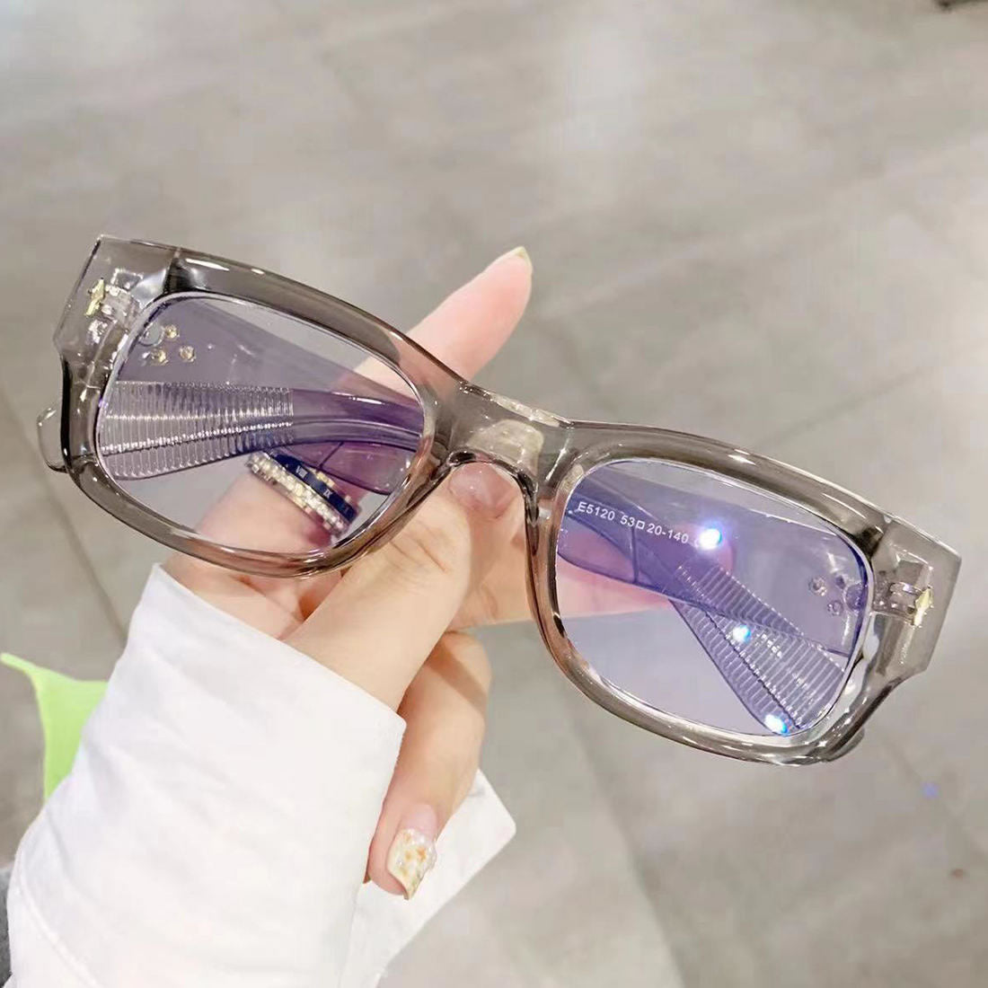 Thick Retro Glasses for Women – Grey