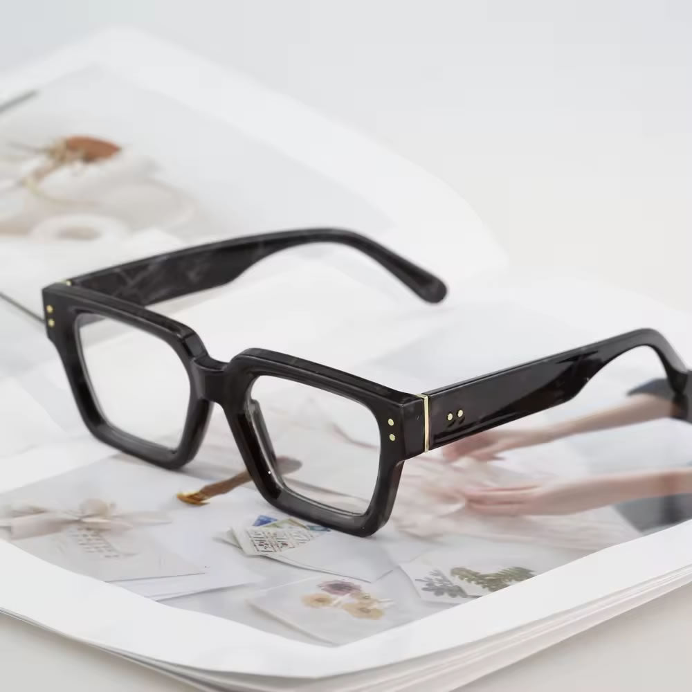 Thick Chunky Glasses for Women – Beige