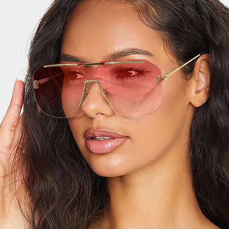 Trendy Luxury Aviator Sunglasses for Women – Pink