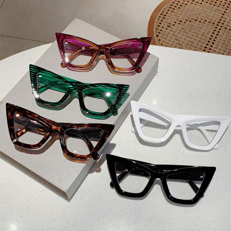 Pointy Cat Eye Glasses for Women – Brown