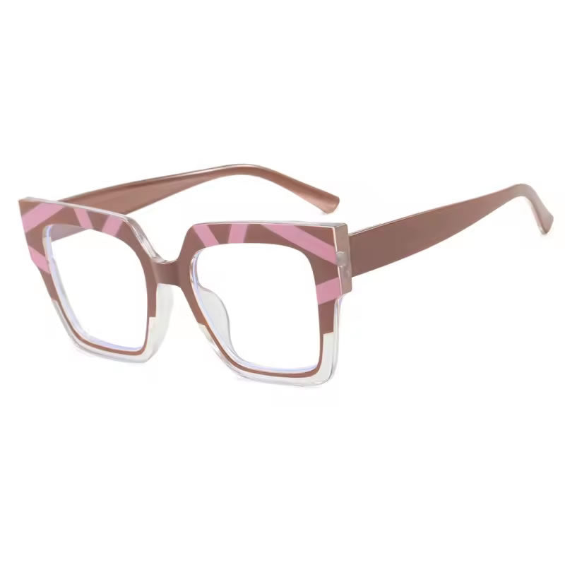 Trendy Square Glasses for Women – Red