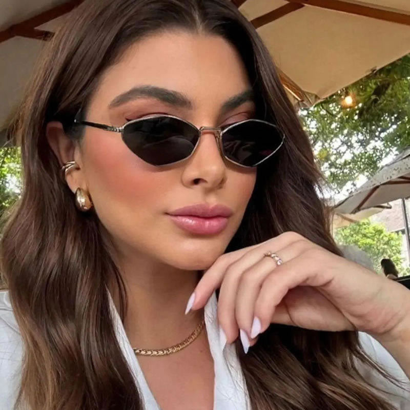 Vintage Polygon Sunglasses for Women – Gold