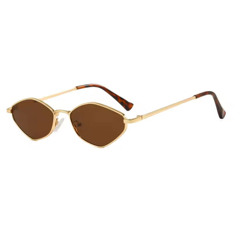 Vintage Polygon Sunglasses for Women – Silver