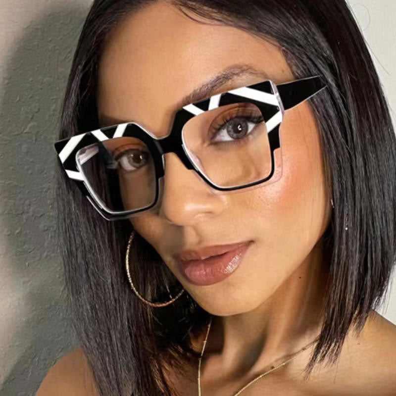 Trendy Square Glasses for Women – Orange