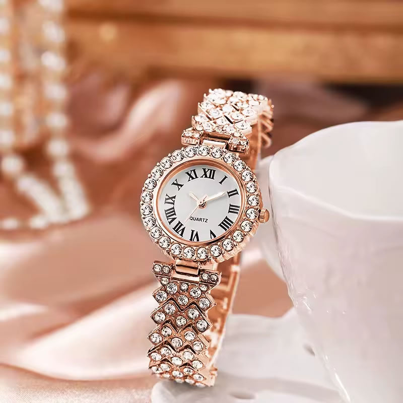 Luxury Diamond Wrist Watch for Women – Pink