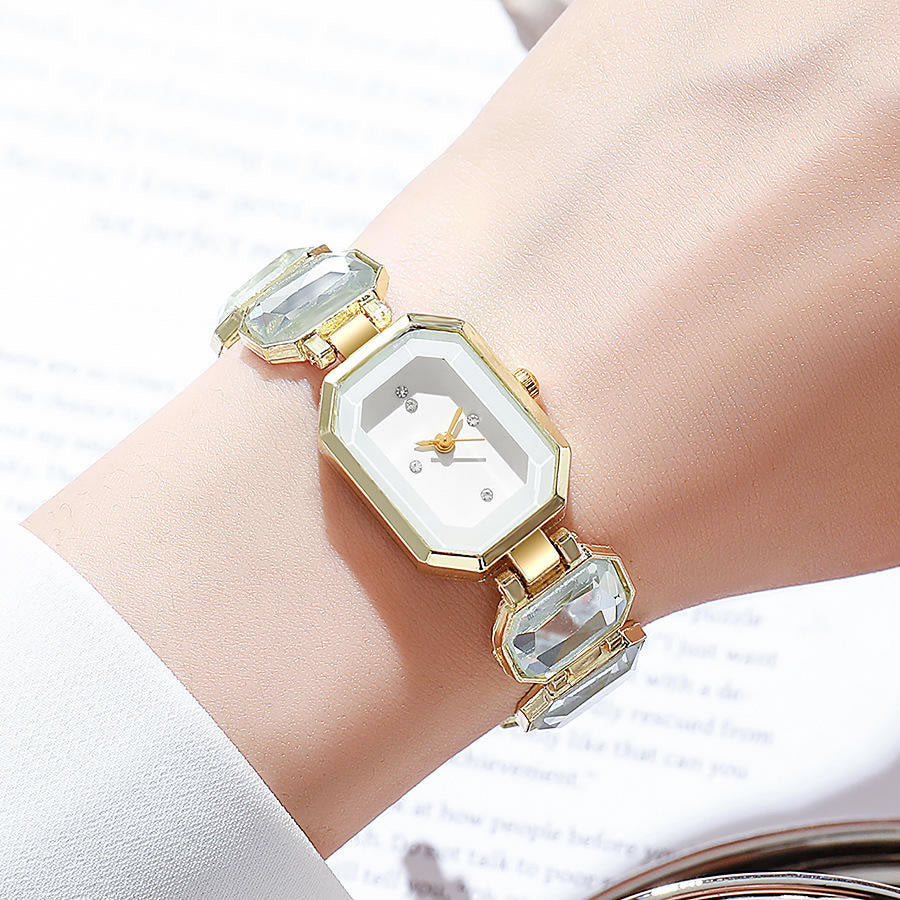 Gemstone Wristwatch for Women – Black