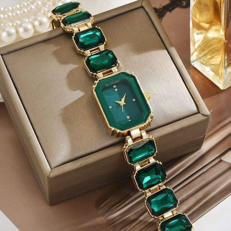Gemstone Wristwatch for Women – Green