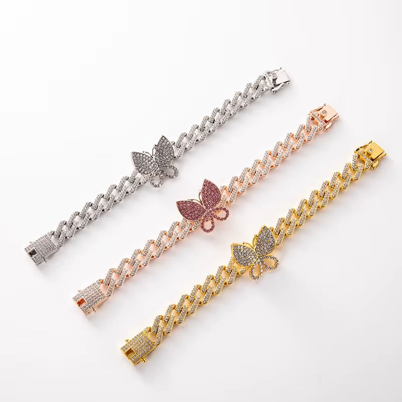 Diamond Butterfly Bracelet (Style II) for Women – Gold