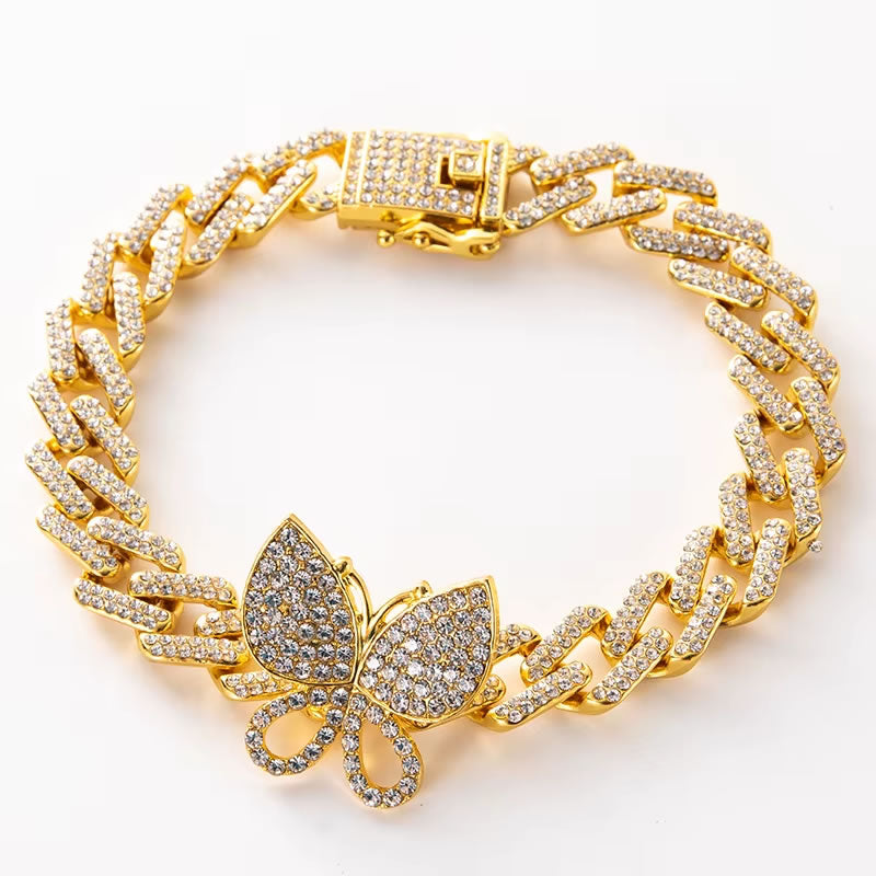 Diamond Butterfly Bracelet (Style II) for Women – Silver