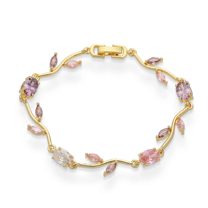 Multicolor Tulip Bracelet for Women – Silver