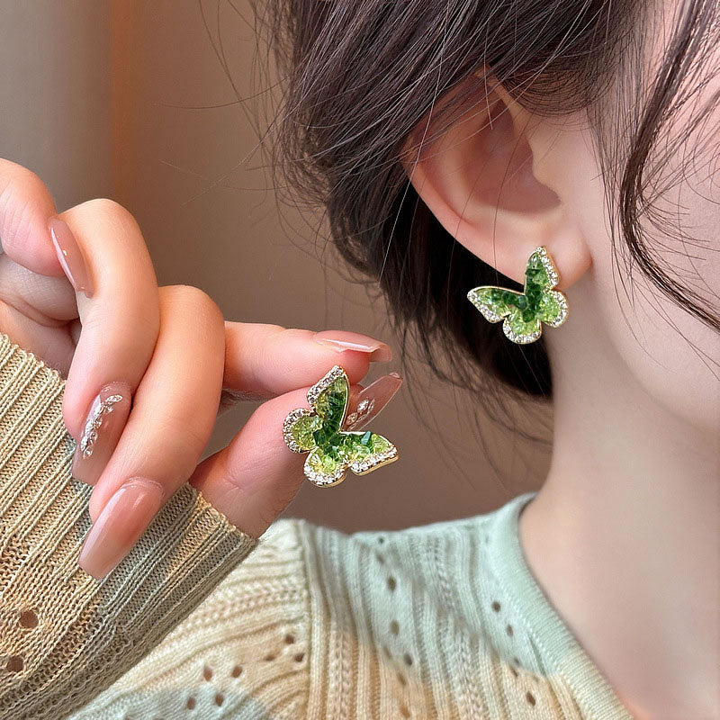 Crystal Butterfly Earrings for Women