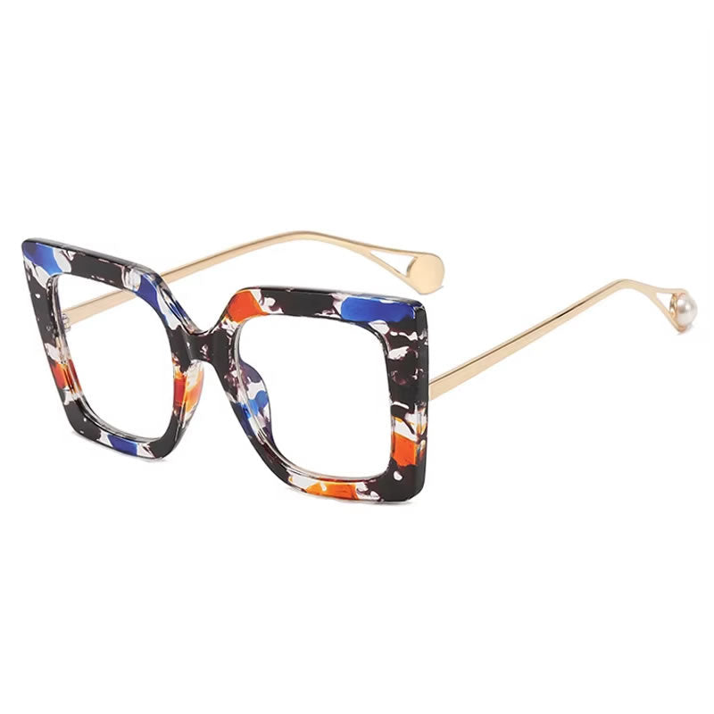 Big Cat Eye Retro Glasses for Women – Black