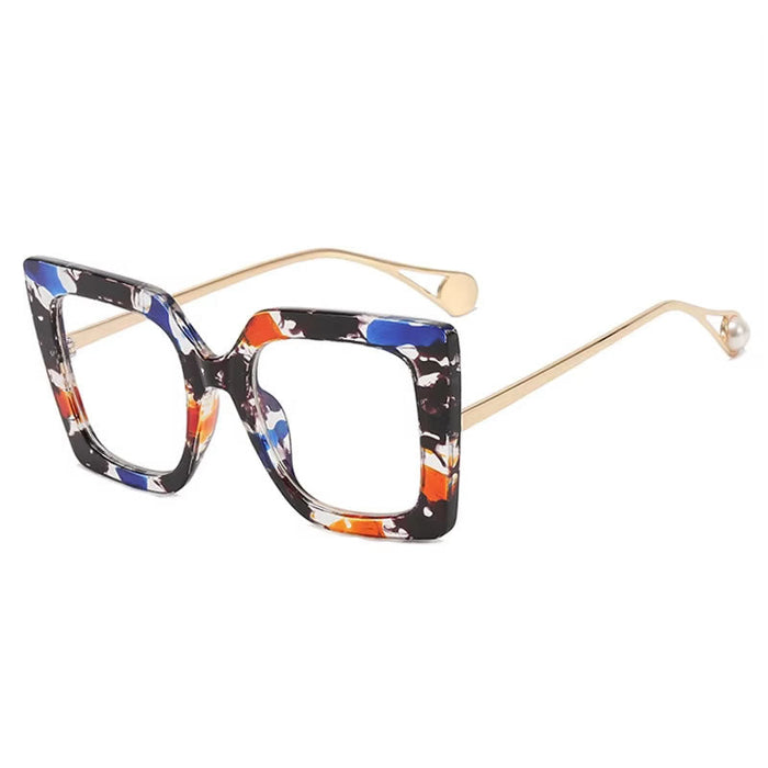 Big Cat Eye Retro Glasses for Women – Black