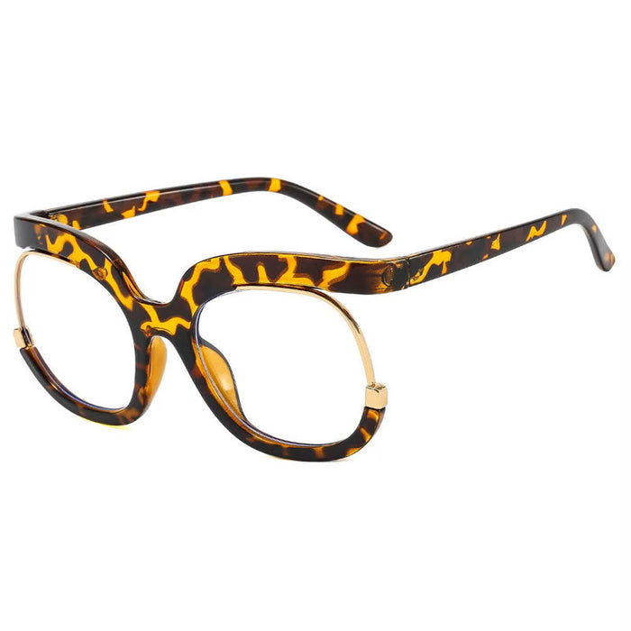 Darice Round Oversized Glasses for Women – Black