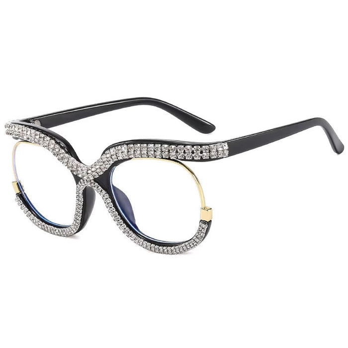 Darice Round Oversized Demonte Glasses for Women – Brown