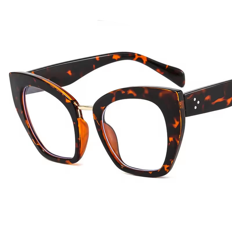 Oversized Cat Eye Glasses for Women – Black