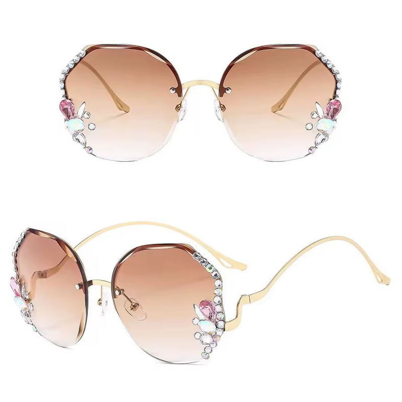 Luxury Fashion Rhinestone Sunglasses for Women