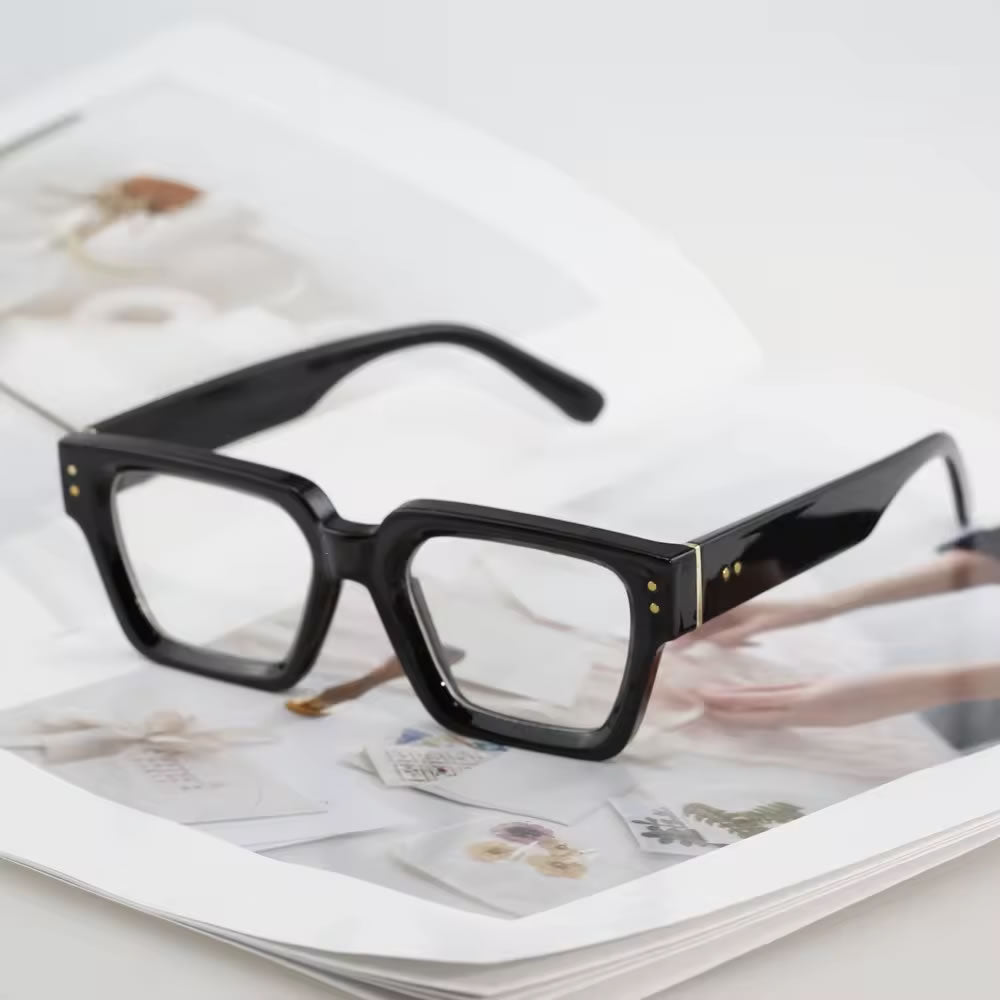 Thick Chunky Glasses for Women – White