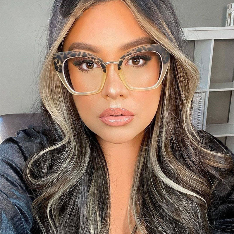 Oversized Cat Eye Glasses for Women – Beige
