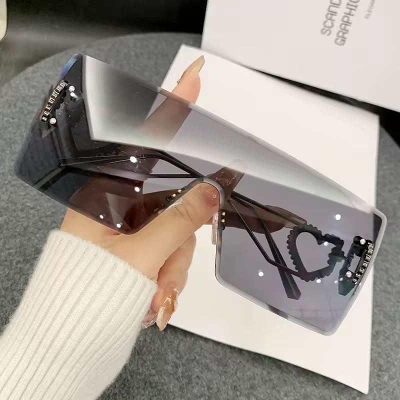 Heart Bling Sunglasses (Style II) for Women – Brown