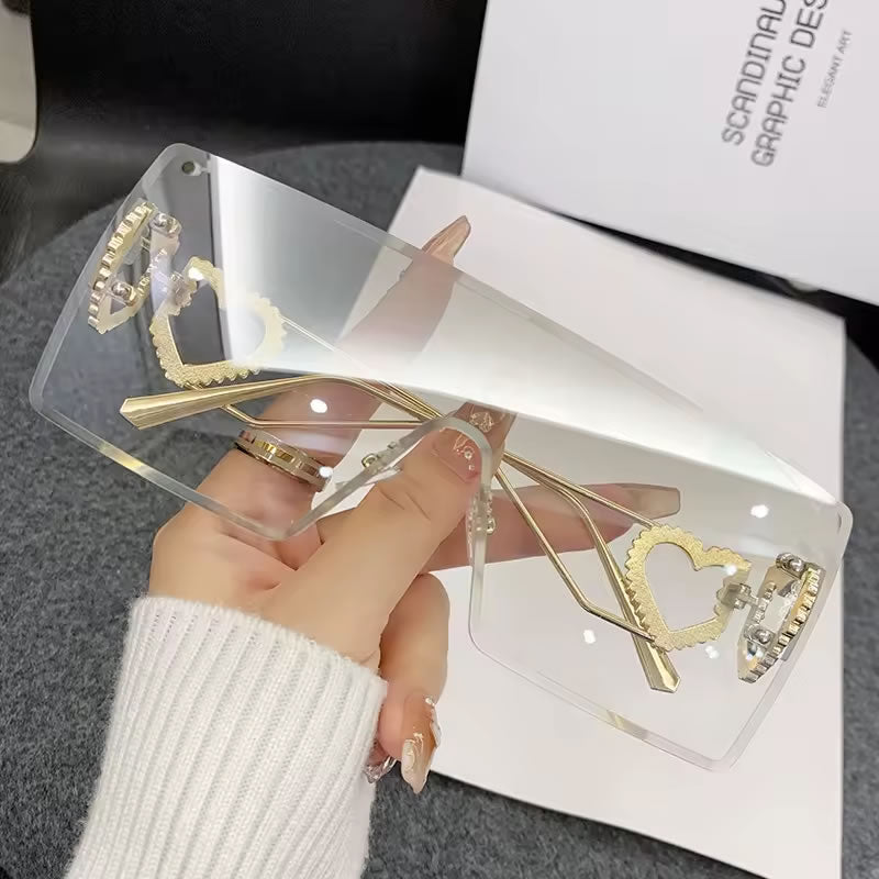 Heart Bling Sunglasses (Style II) for Women – Clear