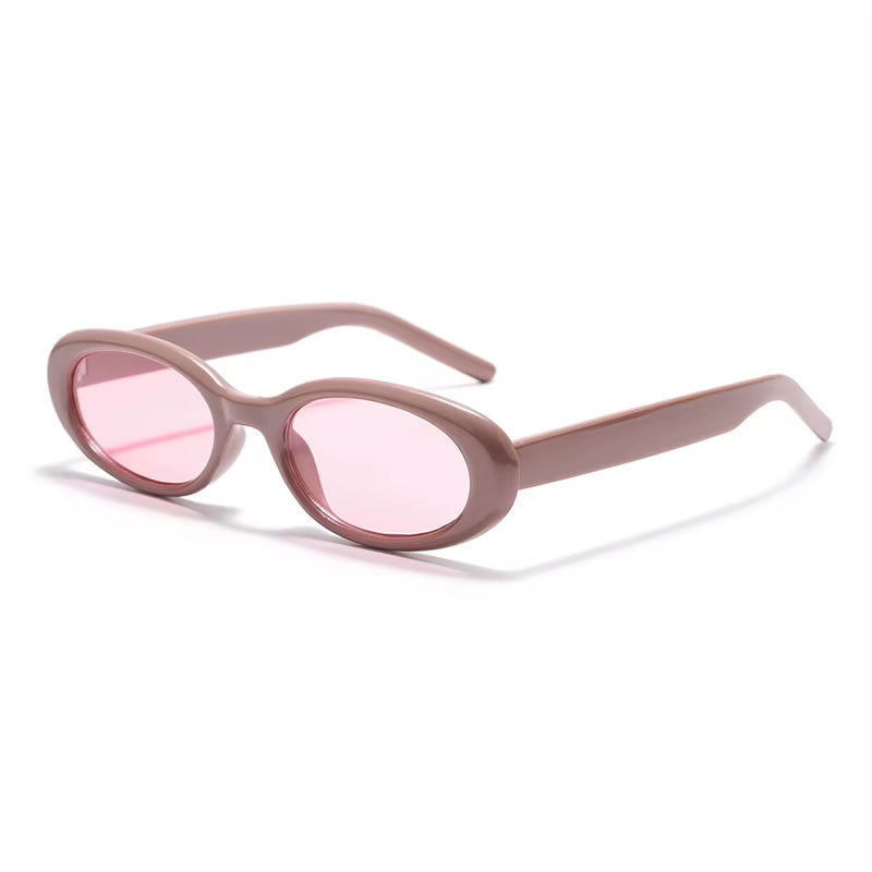 Trendy Oval Retro Sunglasses for Women – Pink