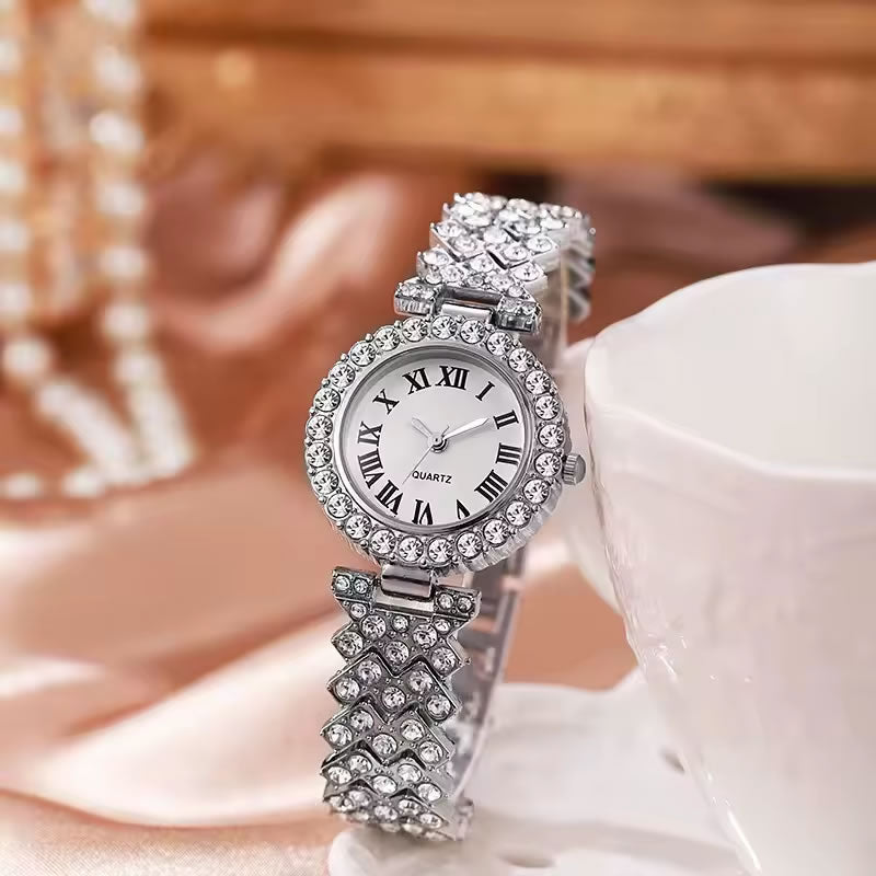 Luxury Diamond Wrist Watch for Women – Silver