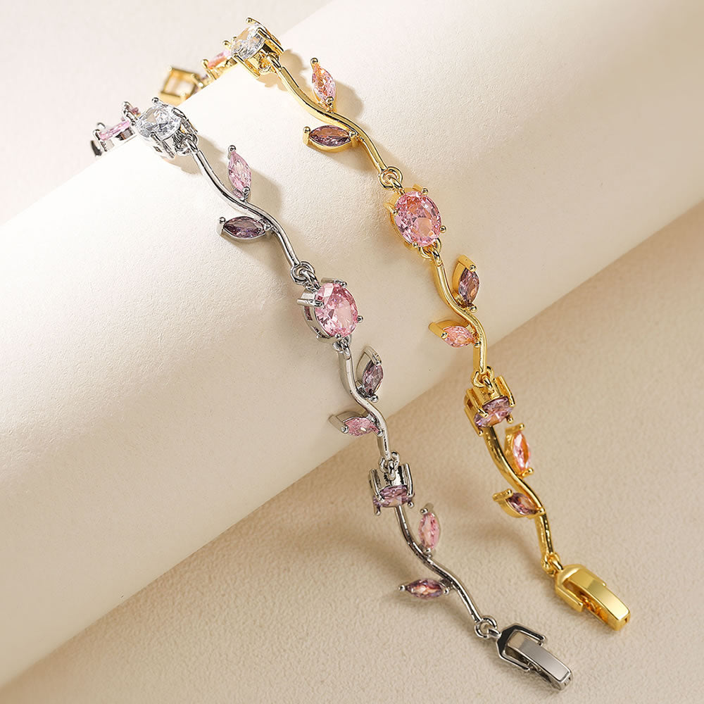 Multicolor Tulip Bracelet for Women – Gold