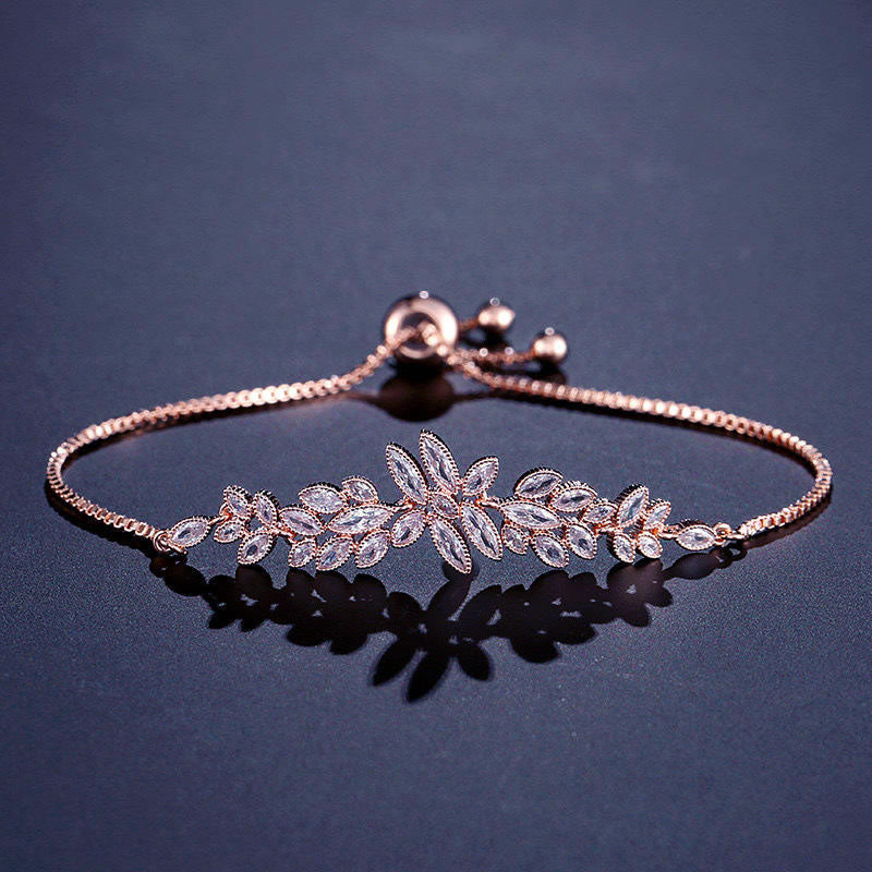 Diamond Flower Bracelet (Style II) for Women