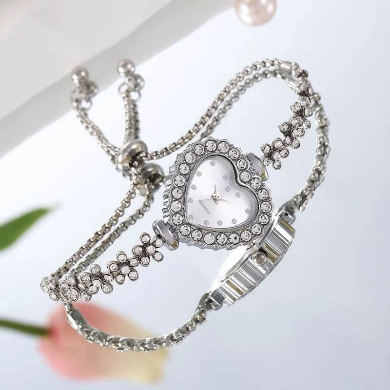 Heart Bracelet Sparkle Watch for Women